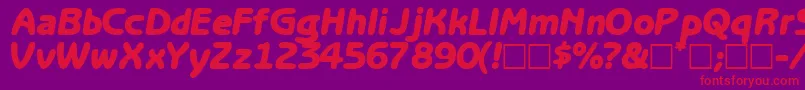 OptasiasskBoldItalic Font – Red Fonts on Purple Background