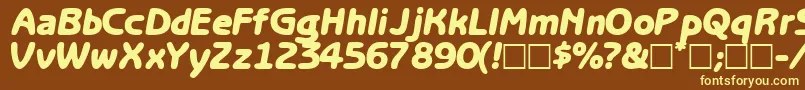 OptasiasskBoldItalic Font – Yellow Fonts on Brown Background