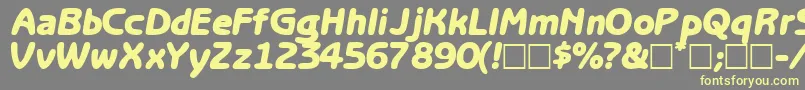 OptasiasskBoldItalic Font – Yellow Fonts on Gray Background