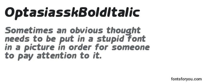 OptasiasskBoldItalic Font