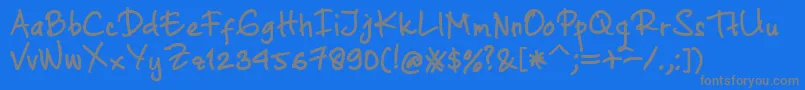 Czcionka AtofontRegular – szare czcionki na niebieskim tle