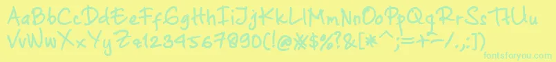 Подробнее о шрифте AtofontRegular Шрифт AtofontRegular – зелёные шрифты на жёлтом фоне