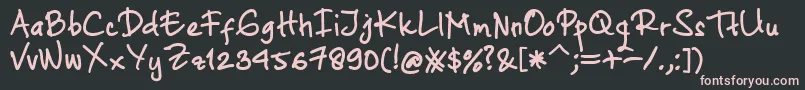 AtofontRegular Font – Pink Fonts on Black Background