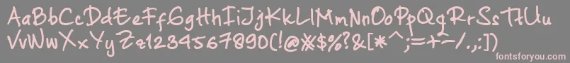 AtofontRegular Font – Pink Fonts on Gray Background
