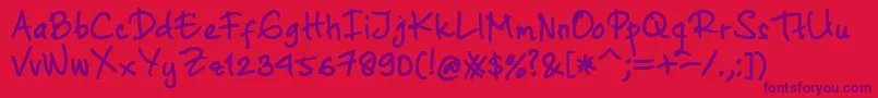 AtofontRegular Font – Purple Fonts on Red Background
