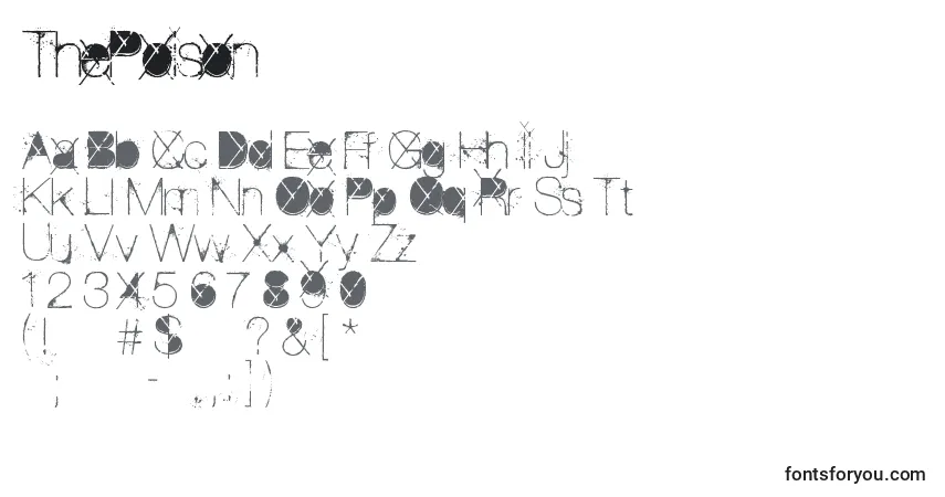 Шрифт ThePoison – алфавит, цифры, специальные символы