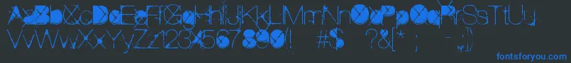 ThePoison Font – Blue Fonts on Black Background