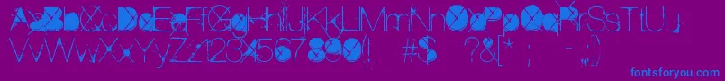 ThePoison Font – Blue Fonts on Purple Background