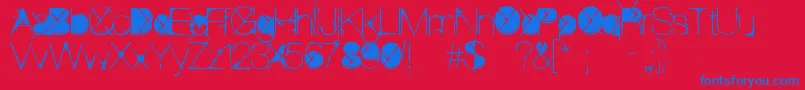 ThePoison Font – Blue Fonts on Red Background