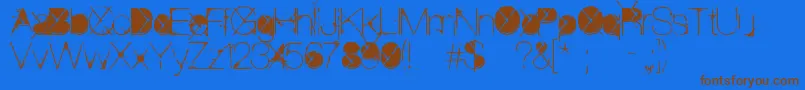 ThePoison Font – Brown Fonts on Blue Background