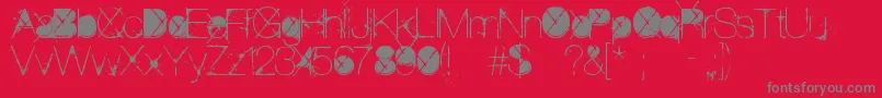 ThePoison Font – Gray Fonts on Red Background