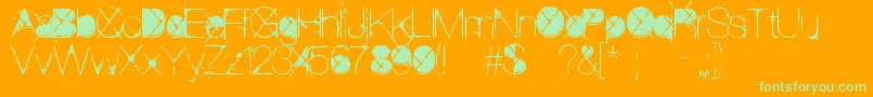 ThePoison Font – Green Fonts on Orange Background