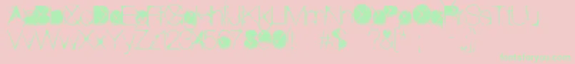 ThePoison Font – Green Fonts on Pink Background