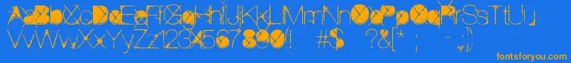 ThePoison Font – Orange Fonts on Blue Background