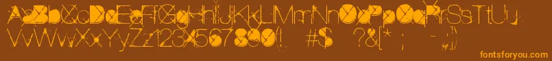 ThePoison Font – Orange Fonts on Brown Background