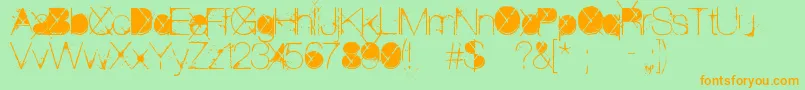 ThePoison Font – Orange Fonts on Green Background