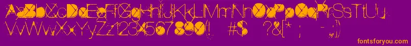 ThePoison Font – Orange Fonts on Purple Background