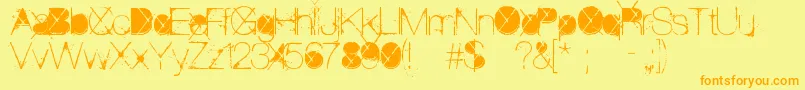 ThePoison Font – Orange Fonts on Yellow Background
