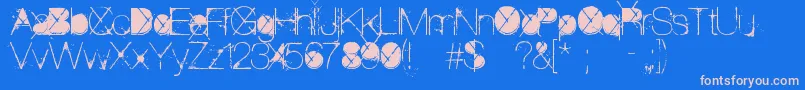 ThePoison Font – Pink Fonts on Blue Background