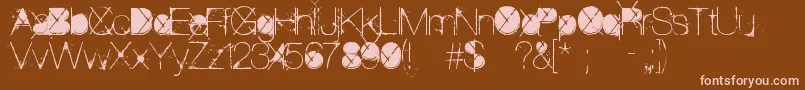 ThePoison Font – Pink Fonts on Brown Background