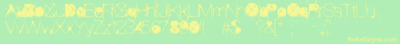 ThePoison Font – Yellow Fonts on Green Background