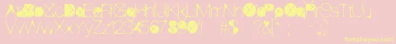 ThePoison Font – Yellow Fonts on Pink Background