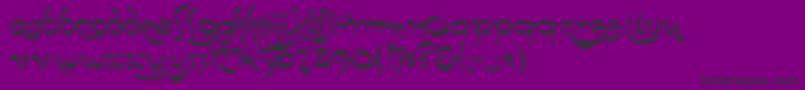 K22Timbuctu-Schriftart – Schwarze Schriften auf violettem Hintergrund
