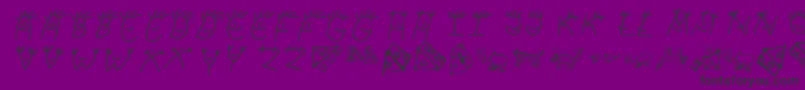 Kidskas Font – Black Fonts on Purple Background