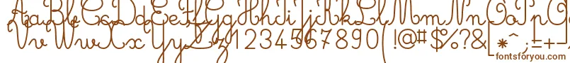 Шрифт Gastondemo – коричневые шрифты на белом фоне