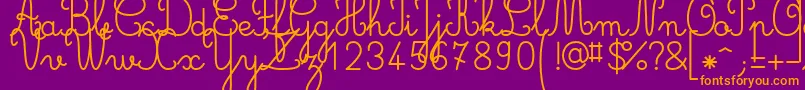 Gastondemo Font – Orange Fonts on Purple Background