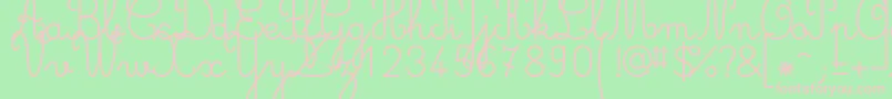 Gastondemo Font – Pink Fonts on Green Background