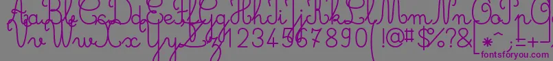 Шрифт Gastondemo – фиолетовые шрифты на сером фоне