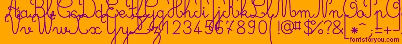 Gastondemo Font – Purple Fonts on Orange Background