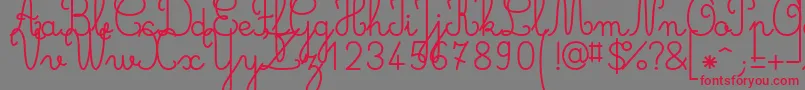Gastondemo Font – Red Fonts on Gray Background