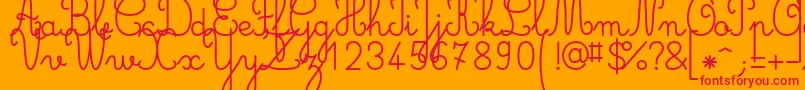 Gastondemo Font – Red Fonts on Orange Background