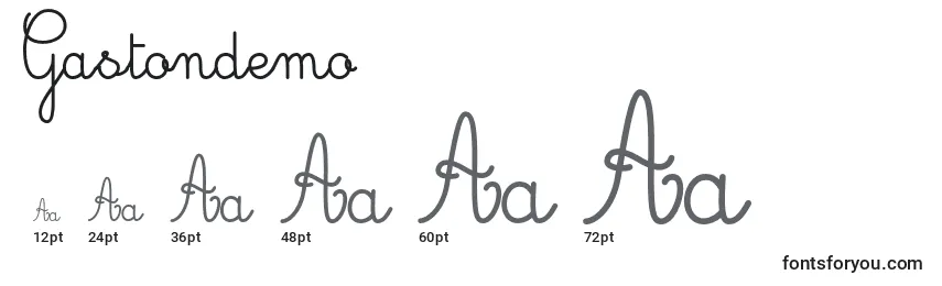 Gastondemo Font Sizes