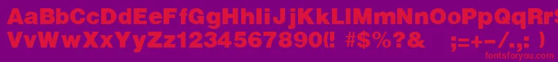 Hadaway Font – Red Fonts on Purple Background