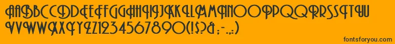 TibetExtendedBold Font – Black Fonts on Orange Background