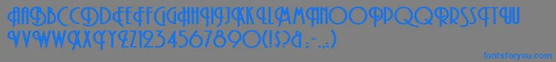 TibetExtendedBold Font – Blue Fonts on Gray Background