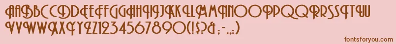 TibetExtendedBold Font – Brown Fonts on Pink Background