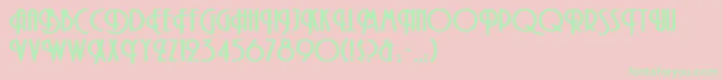 TibetExtendedBold Font – Green Fonts on Pink Background