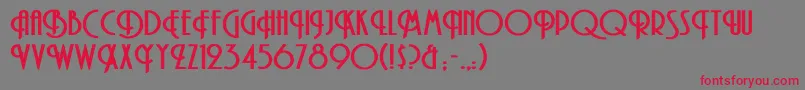 TibetExtendedBold Font – Red Fonts on Gray Background