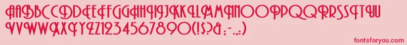 TibetExtendedBold Font – Red Fonts on Pink Background