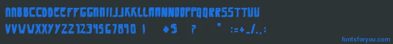 SaviaShadowFilled Font – Blue Fonts on Black Background