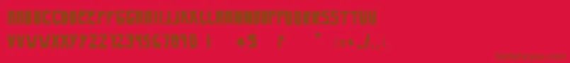SaviaShadowFilled Font – Brown Fonts on Red Background
