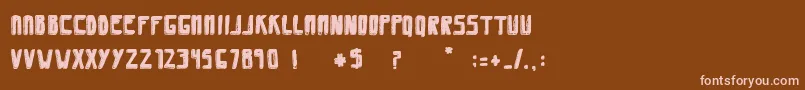 SaviaShadowFilled Font – Pink Fonts on Brown Background