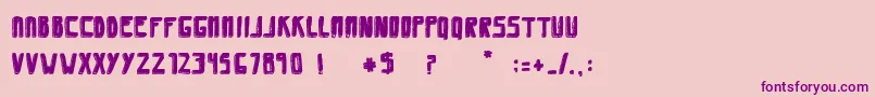 SaviaShadowFilled Font – Purple Fonts on Pink Background