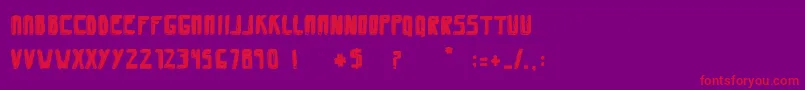 SaviaShadowFilled Font – Red Fonts on Purple Background