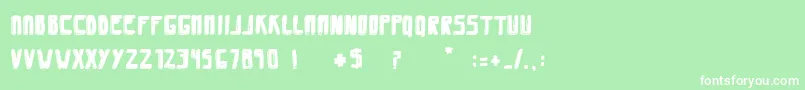 SaviaShadowFilled Font – White Fonts on Green Background