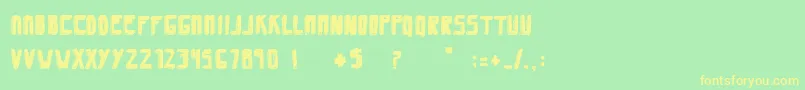 SaviaShadowFilled Font – Yellow Fonts on Green Background